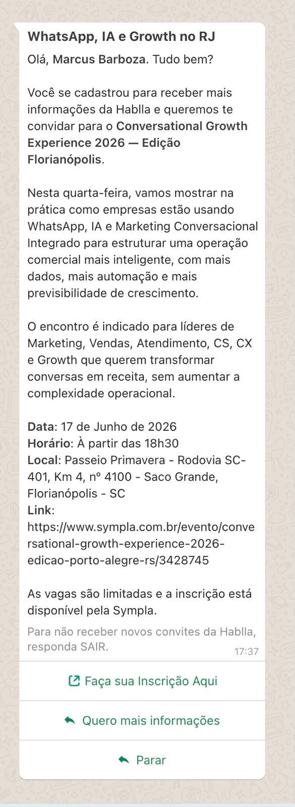 template hsm con saida