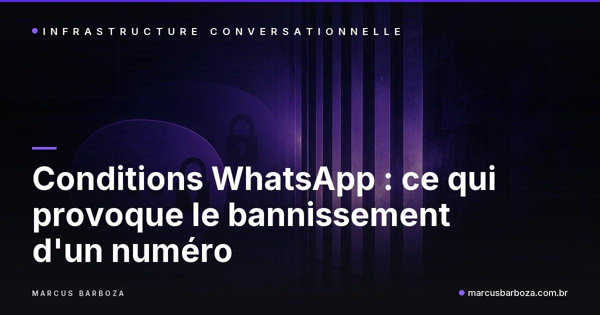 Couverture de l'article sur les conditions d'utilisation de WhatsApp et le bannissement de numéros