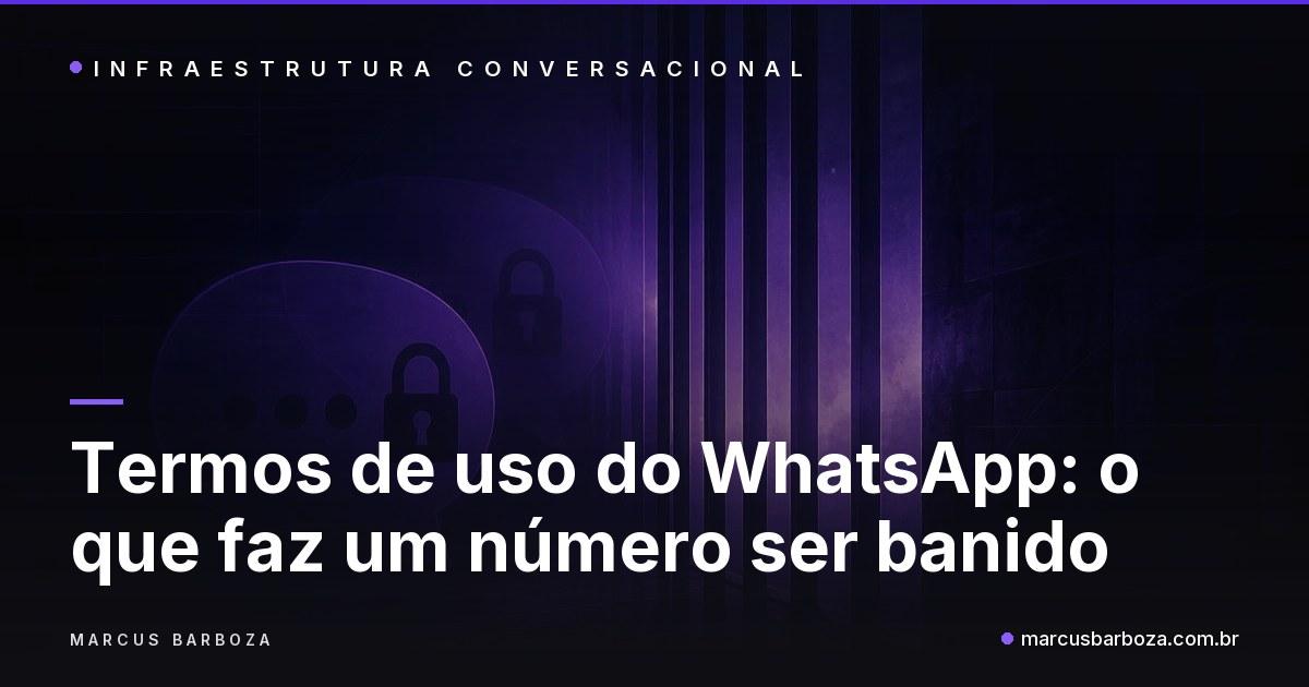 Capa do artigo sobre termos de uso do WhatsApp e banimento de números