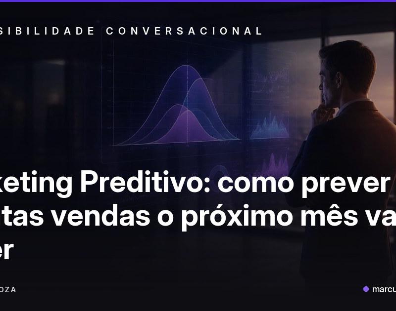 Ilustração editorial de curvas de probabilidade bayesiana em roxo sobre fundo escuro, representando marketing preditivo.